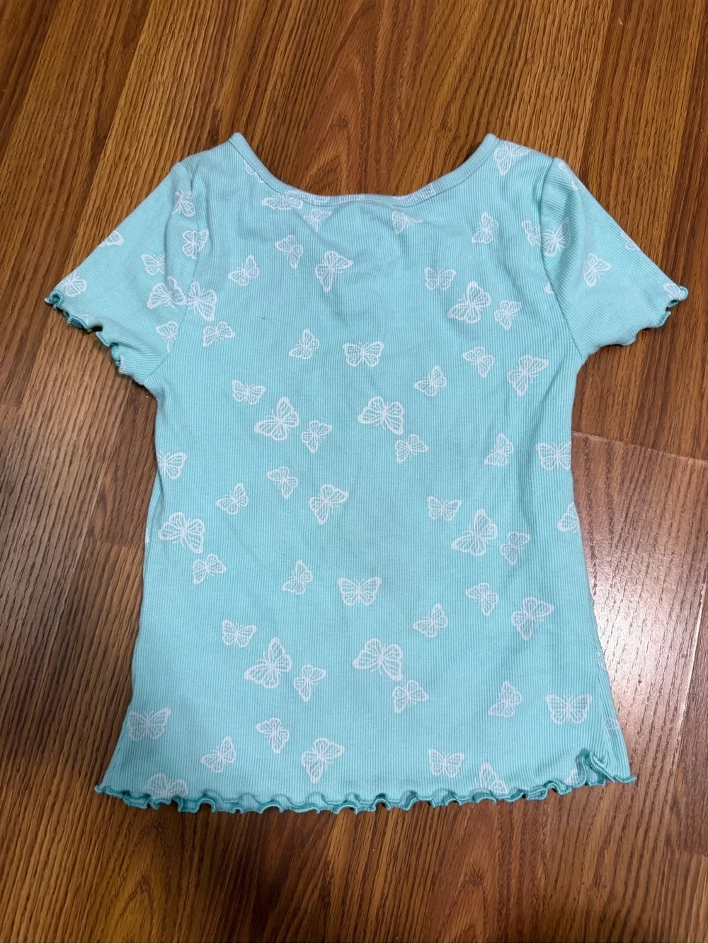 Girl’s 3 Shirt Bundle Black Wednesday, Blue Butterfly, & Pink Sunshine Medium